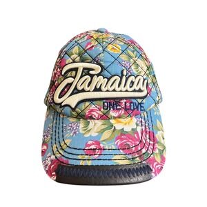 Jamaica Hat Cap Snap Back One Love Embroidered Floral Surf Classic Mens‎